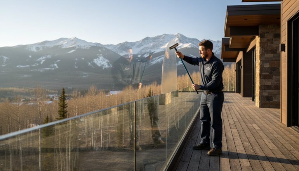 Maintaining the Clarity of Exterior Glass Railings in Park City’s 2026 Climate 3 Maintaining the Clarity of Exterior Glass Railings in Park City’s 2026 Climate