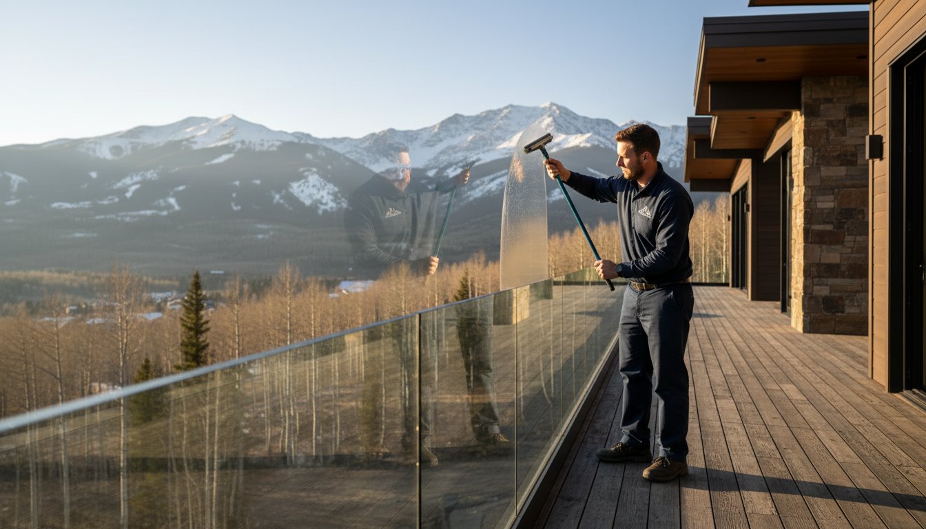Maintaining the Clarity of Exterior Glass Railings in Park City’s 2026 Climate