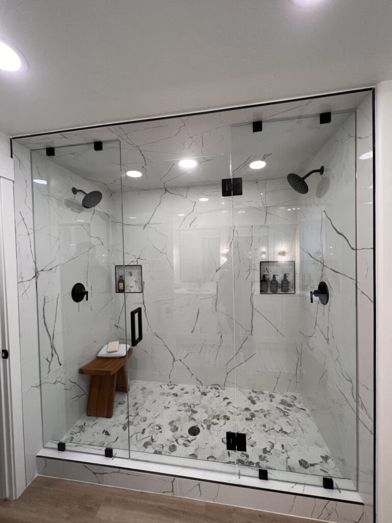 frameless glass shower