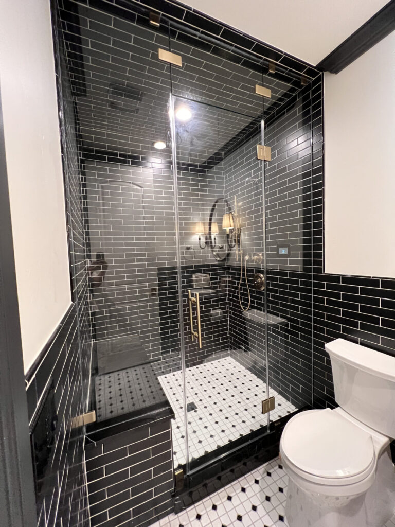 frameless glass shower
