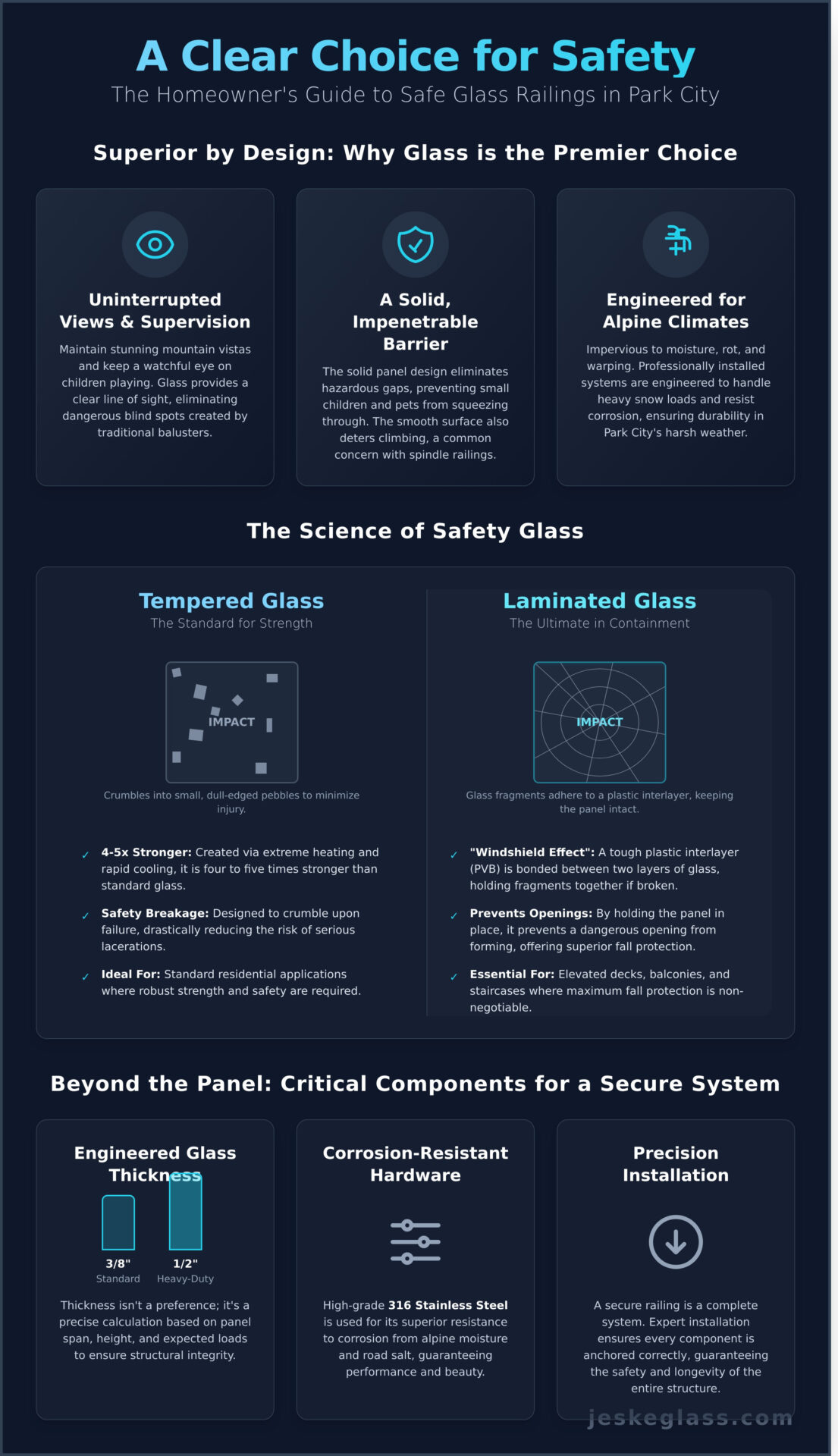 Safe Glass Railings for Families in Park City A Complete Guide - Infographic - Jeske Glass
