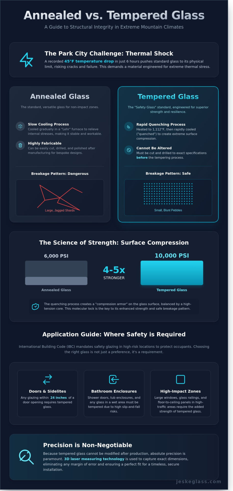 Annealed vs Tempered Glass: A Safety and Design Guide for Park City Projects