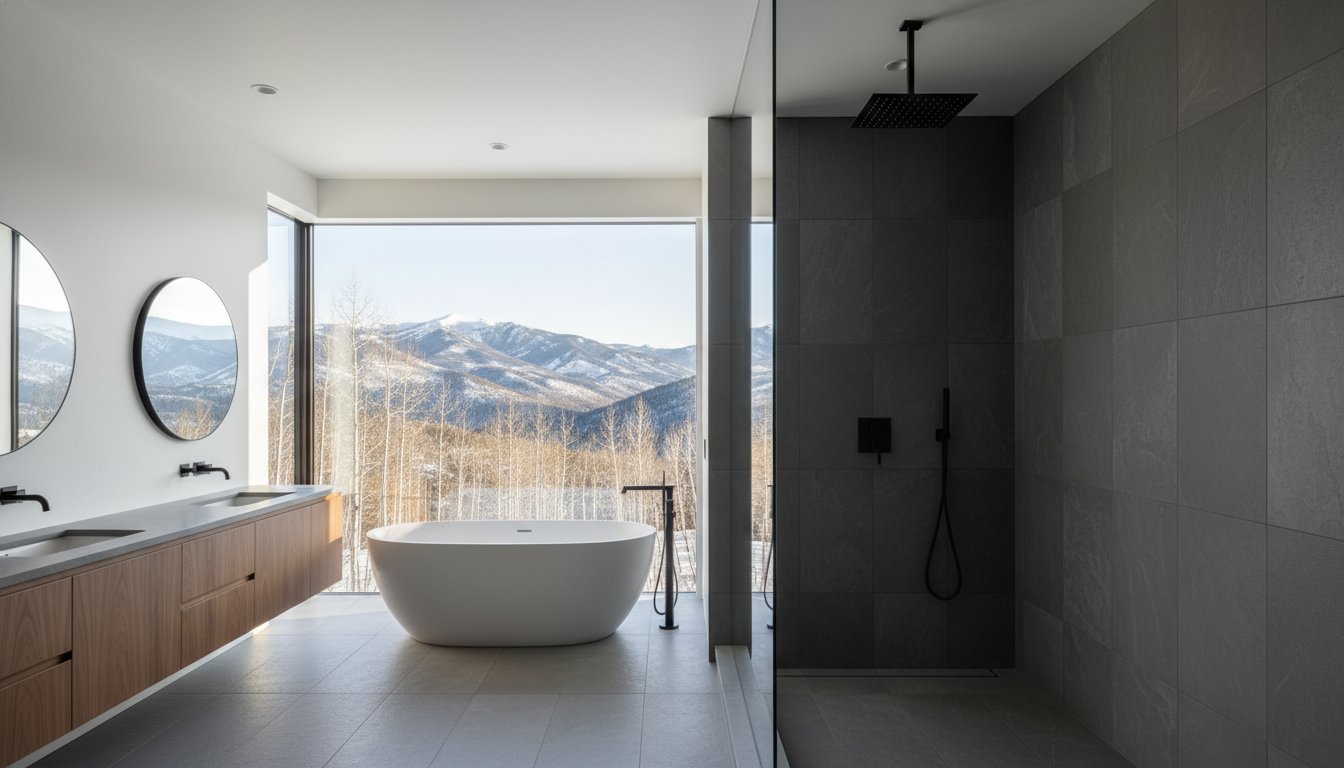 Shower Curtain vs. Glass Door: Elevating Park City Bathroom Design in 2026