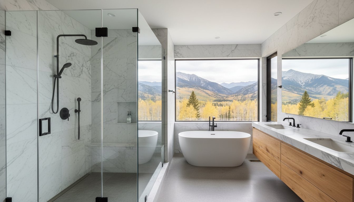 Frameless Glass Shower Doors in Park City: The 2026 Guide to Luxury Design