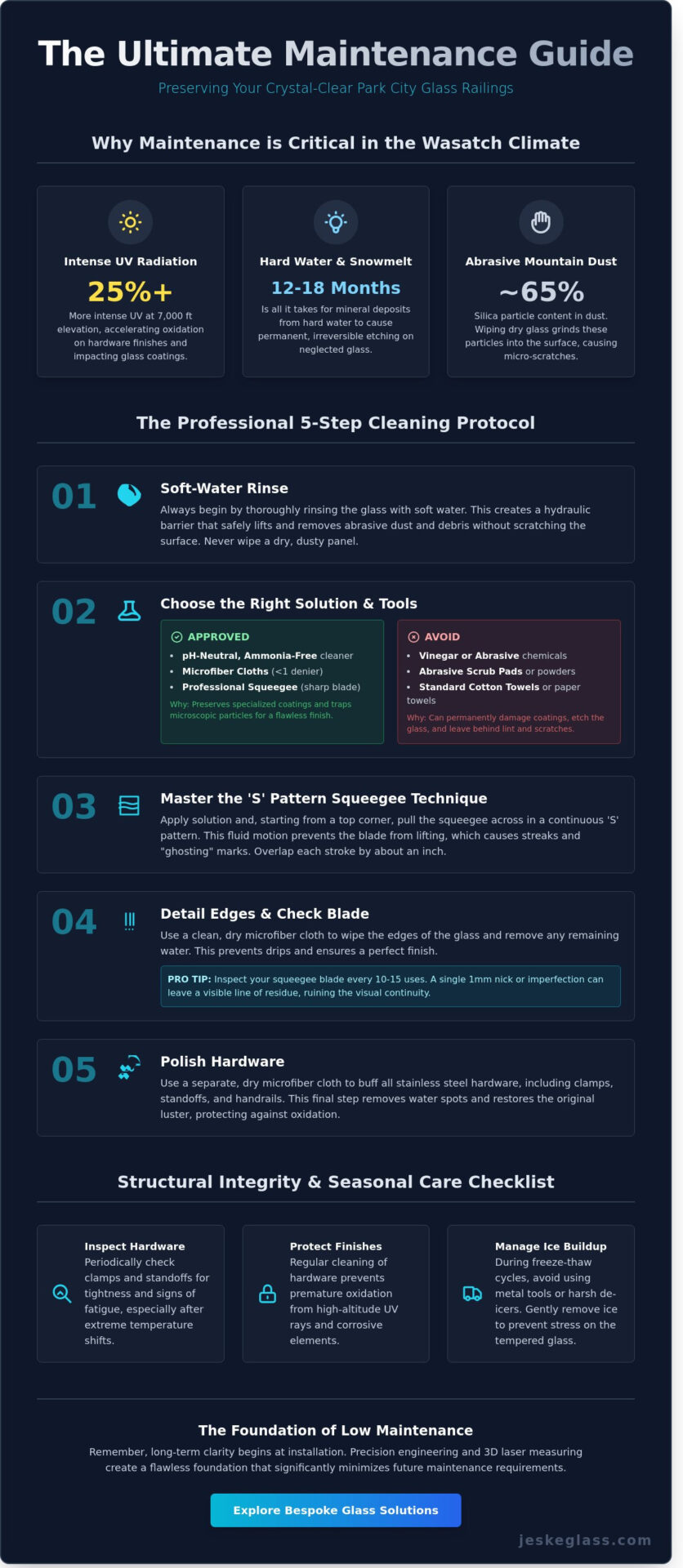 Glass Railing Maintenance Tips: Preserving Luxury in Park City (2026)