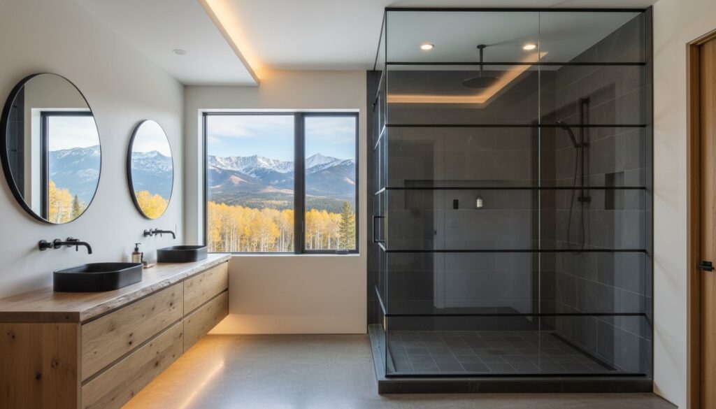 Matte Black Grid Shower Doors in Park City: The 2026 Design & Engineering Guide
