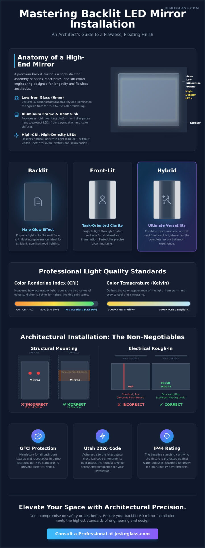 The Ultimate Guide to Backlit LED Mirror Installation in Utah (2026)