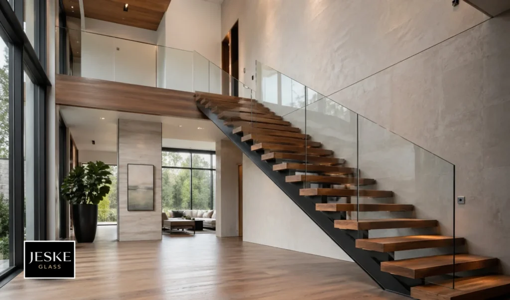 Glass Stair Railing Ideas to Elevate Your Home 4 Custom Glass Railing Installation Ideas for Staircases